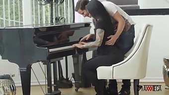 Jack Escobar, The Piano Tutor, Seizes The Opportunity And Has An Amazing Sexual Encounter With Katrina Jade!