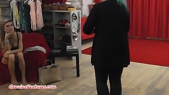Busty Czech Milf Gives A Striptease And Answers Questions In A Backstage Interview