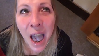 Wife Eagerly Takes It Deep And Swallows