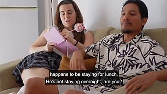 Martina'S Provocative Behavior With Her Father'S Friend In High Definition