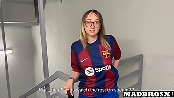 White And Curvy Girl Gets Fucked By Psg Fans In The Stadium Corridors!