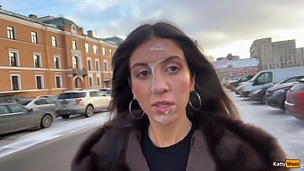 Amateur Guy Gets A Handjob And Blowjob From A Stranger In Parking Lot, Then Walks Around With Cum On His Face - Cumsturb