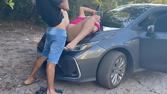 Doggystyle And Pussy Pounding In A Public Setting