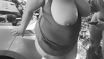 Naughty Milf Seduces Young Man In Car, Gets Messy