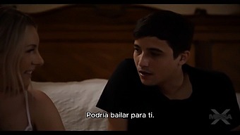 Beautiful Stepdaughter And Stepsister In A Hot Family Scene In Spanish.